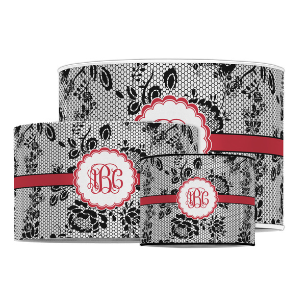 Black Lace Drum Lampshades - MAIN
