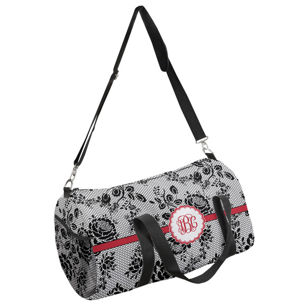 Custom Black Lace Duffel Bag - Small (Personalized)