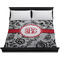 Black Lace Duvet Cover - King - On Bed - No Prop