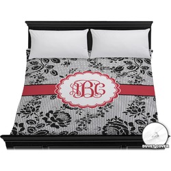 Black Lace Duvet Cover - King (Personalized)