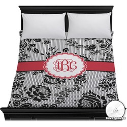 Black Lace Duvet Cover - Full / Queen (Personalized)
