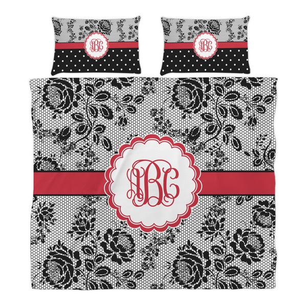 Black Lace Duvet Cover Set - King - Alt Approval