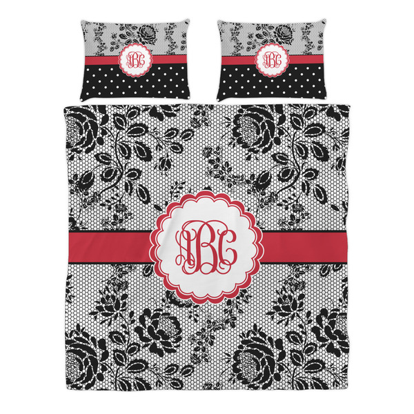 Black Lace Duvet cover Set - Queen - Alt Approval