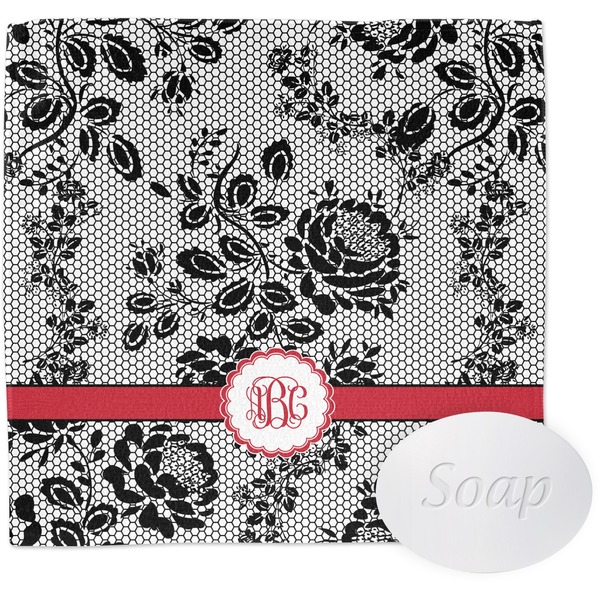 Black Lace Wash Cloth with soap