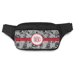 Black Lace Fanny Pack - Modern Style (Personalized)