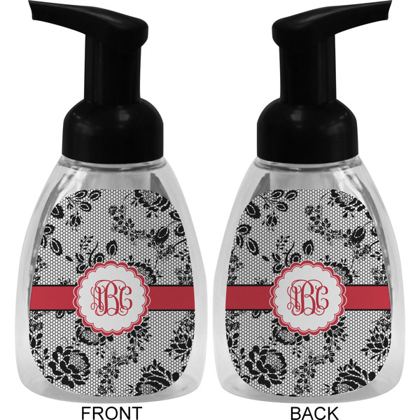 Black Lace Foam Soap Bottle (Front & Back)
