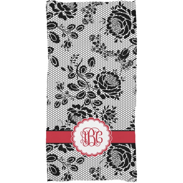 Black Lace Full Sized Bath Towel - Apvl