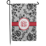 Black Lace Garden Flag (Personalized)