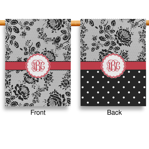 Black Lace Garden Flags - Large - Double Sided - APPROVAL