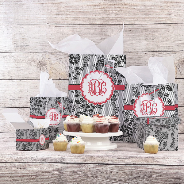 Black Lace Gift Bags - In Context