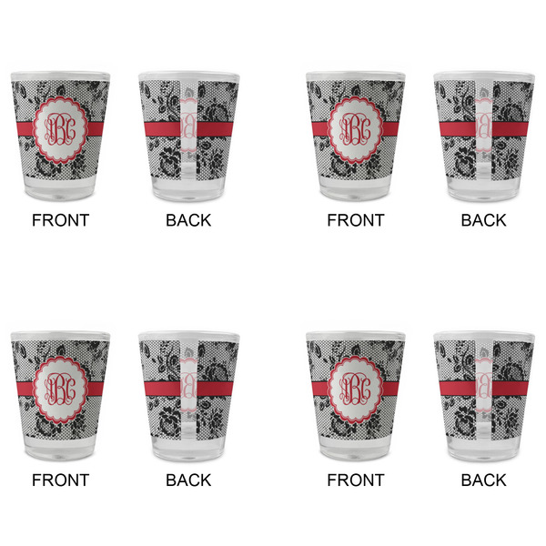Black Lace Glass Shot Glass - Standard - Set of 4 - APPROVAL