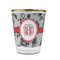 Black Lace Glass Shot Glass - 1.5 oz - with Gold Rim - Set of 4 (Personalized)