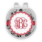 Black Lace Golf Ball Marker - Hat Clip - Silver