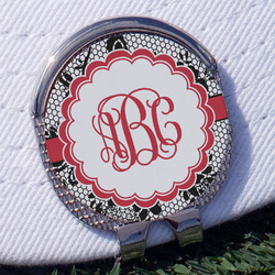 Black Lace Golf Ball Marker - Hat Clip