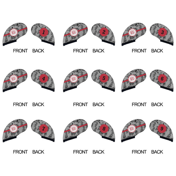 Black Lace Golf Club Covers - APPROVAL (set of 9)