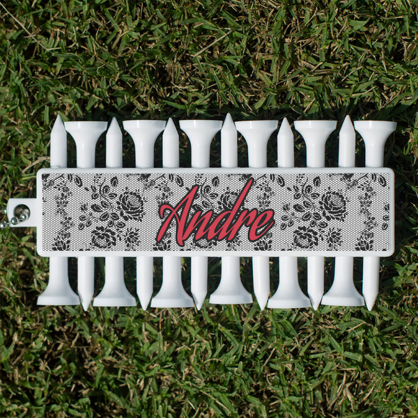 Custom Black Lace Golf Tees & Ball Markers Set (Personalized)