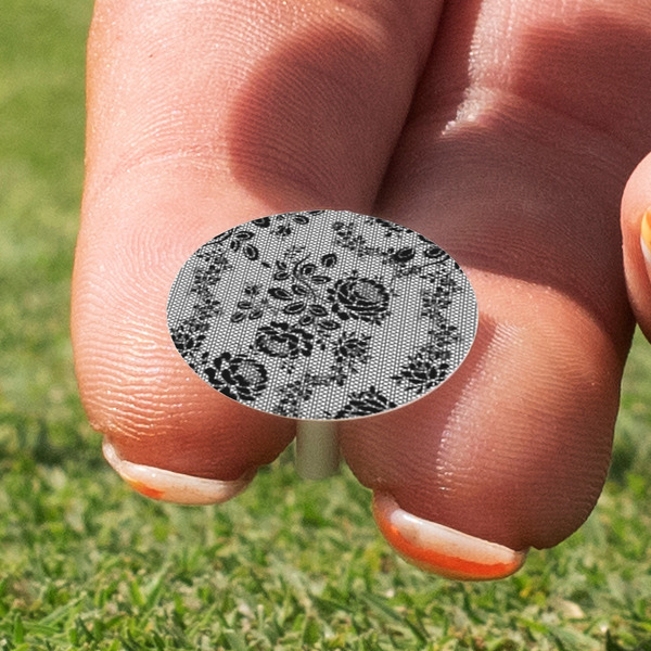 Black Lace Golf Tees & Ball Markers Set - Marker