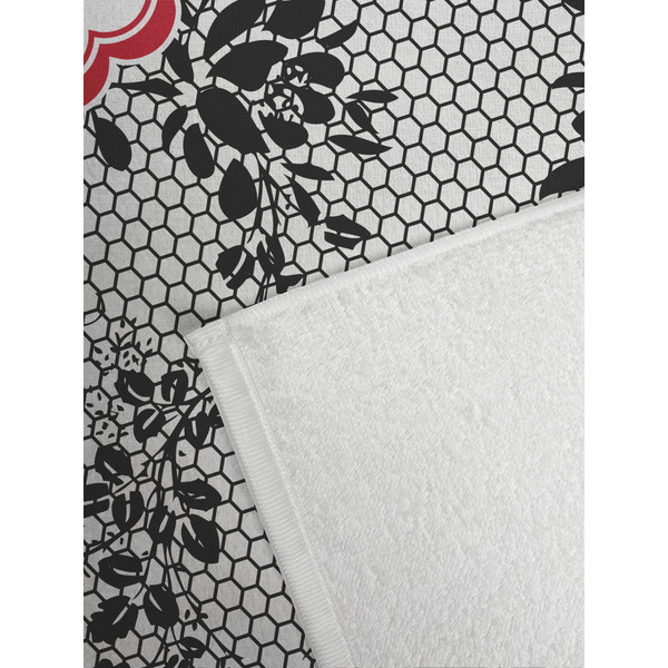 Black Lace Golf Towel - Detail
