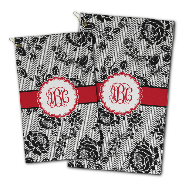 Black Lace Golf Towel - PARENT (small and large)