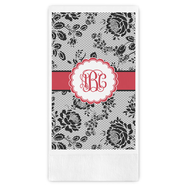 Custom Black Lace Guest Towels - Full Color (Personalized)