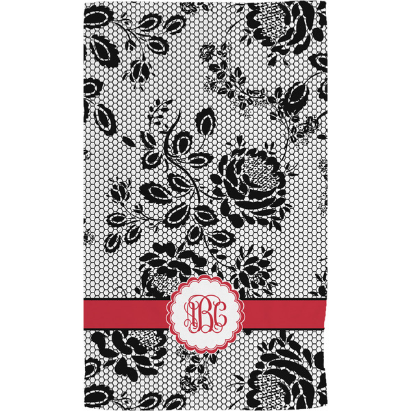 Black Lace Hand Towel (Personalized)