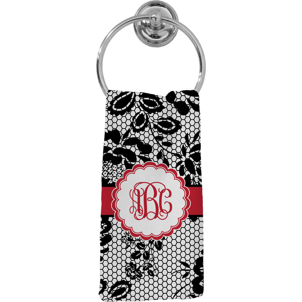 Custom Black Lace Hand Towel - Full Print (Personalized)