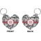 Black Lace Heart Keychain (Front + Back)