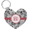 Black Lace Heart Keychain (Personalized)