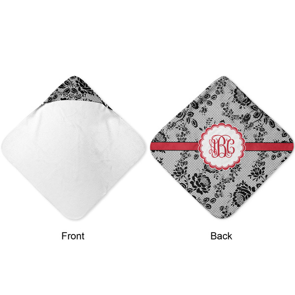 Black Lace Hooded Baby Towel- Approval