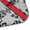 Black Lace Hooded Baby Towel- Detail Corner