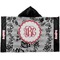 Black Lace Kids Hooded Towel (Personalized)