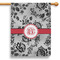 Black Lace 28" House Flag - Single Sided (Personalized)