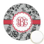 Black Lace Printed Cookie Topper - 2.5" (Personalized)