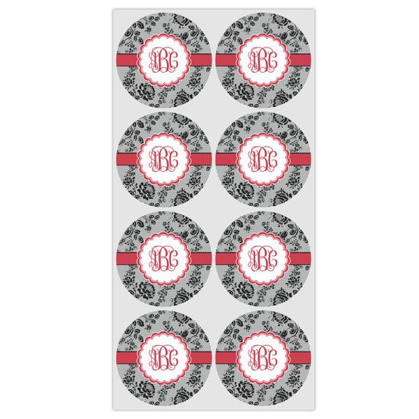 Black Lace Icing Circle - Medium - Set of 8