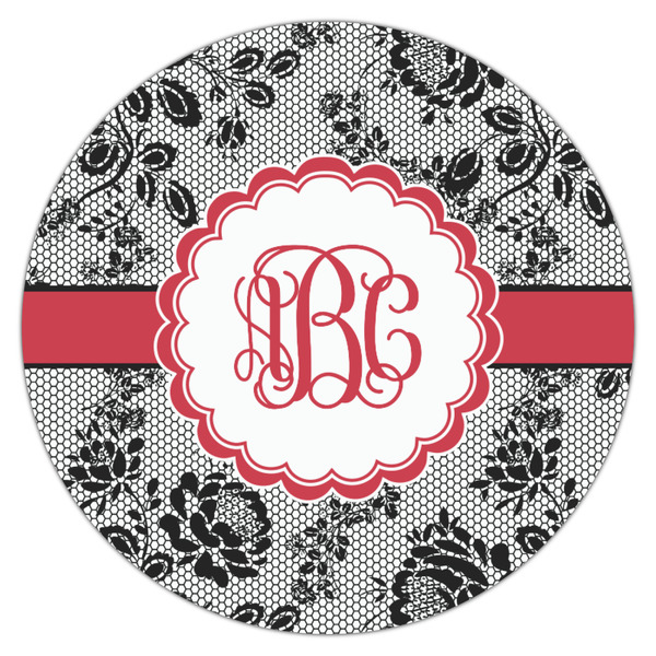 Black Lace Icing Circle - Medium - Single