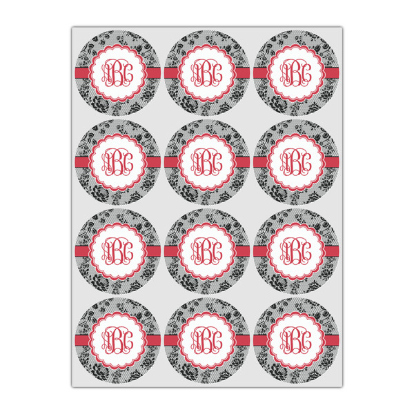 Black Lace Icing Circle - Small - Set of 12