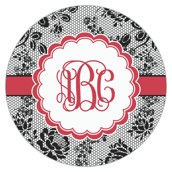 Black Lace Icing Circle - Small - Single