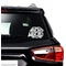 Black Lace Interlocking Monogram Car Decal (On Car Window)