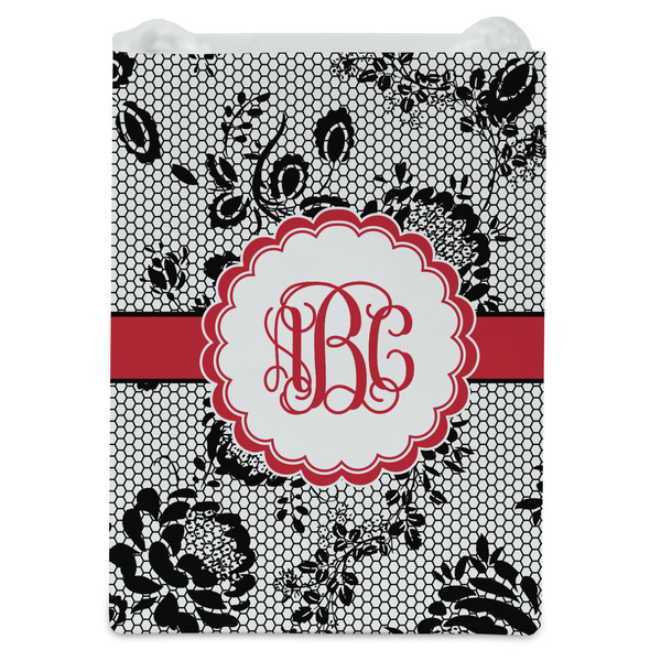 Black Lace Jewelry Gift Bag - Gloss - Front