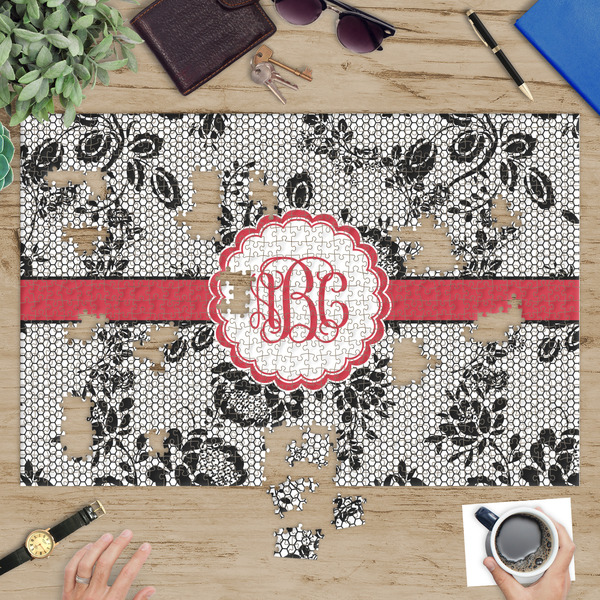 Black Lace Jigsaw Puzzle 1014 Piece - In Context