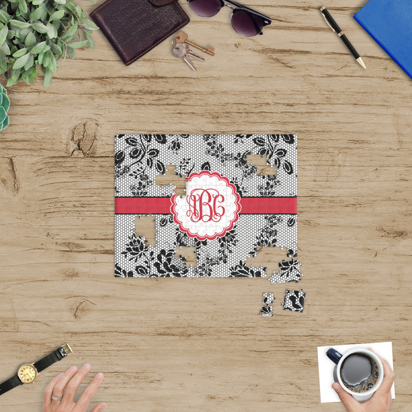 Black Lace Jigsaw Puzzle 252 Piece - In Context