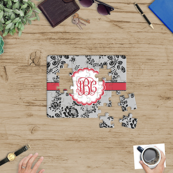 Black Lace Jigsaw Puzzle 30 Piece - In Context