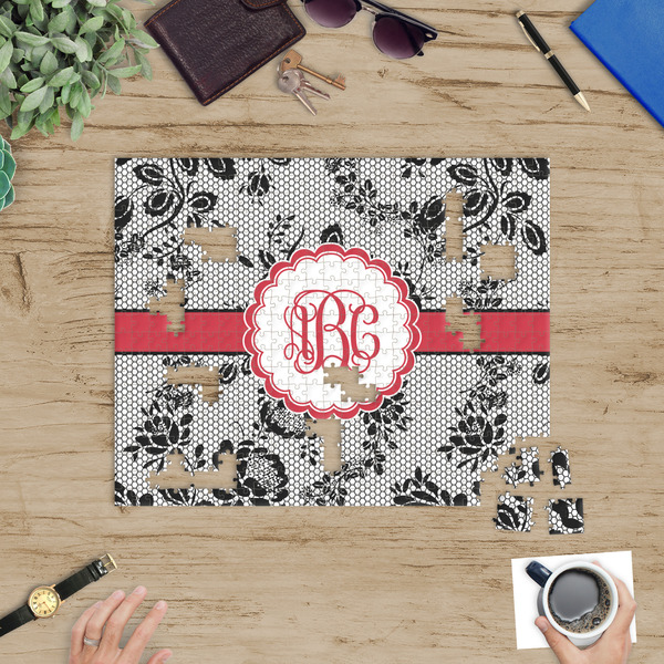 Black Lace Jigsaw Puzzle 500 Piece - In Context