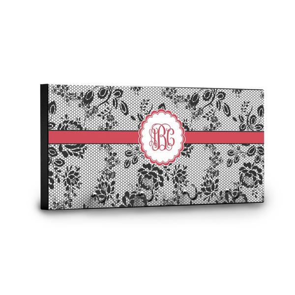 Black Lace Key Hanger - Front View with Hooks