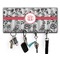 Black Lace Key Hanger w/ 4 Hooks w/ Monogram