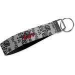 Black Lace Webbing Keychain Fob - Small (Personalized)
