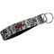 Black Lace Webbing Keychain FOB with Metal