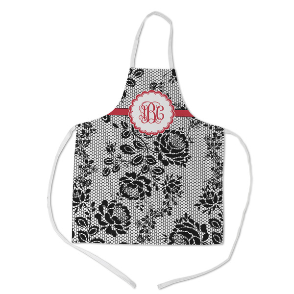 Custom Black Lace Kid's Apron w/ Monogram