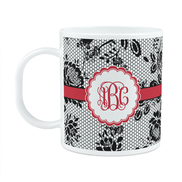 Custom Black Lace Plastic Kids Mug (Personalized)