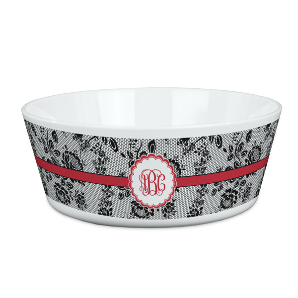 Custom Black Lace Kid's Bowl (Personalized)
